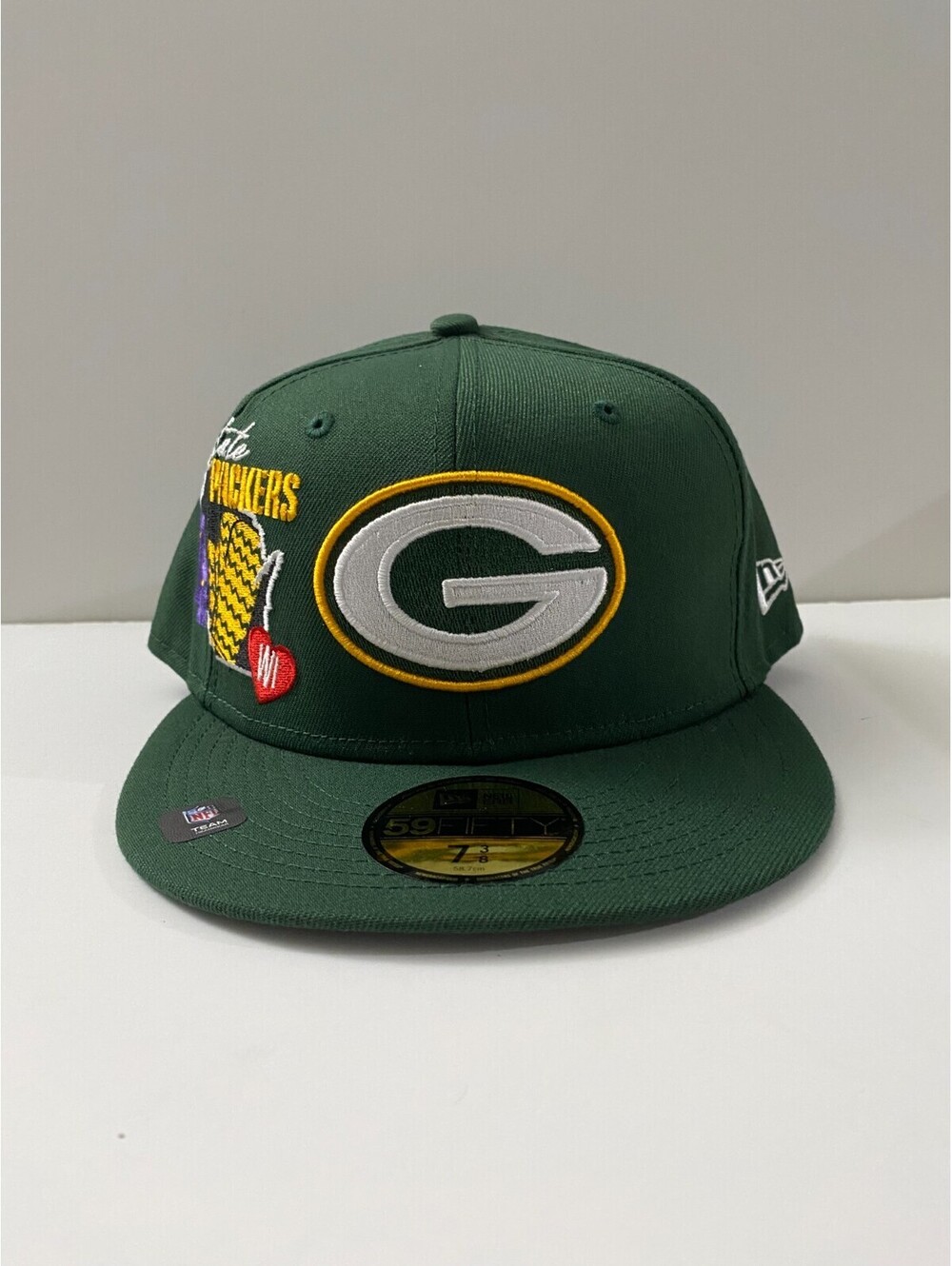 New Era 59Fifty NFL Green Bay Packers Football Mens 7 3/8 Green Fitted Hat Cap